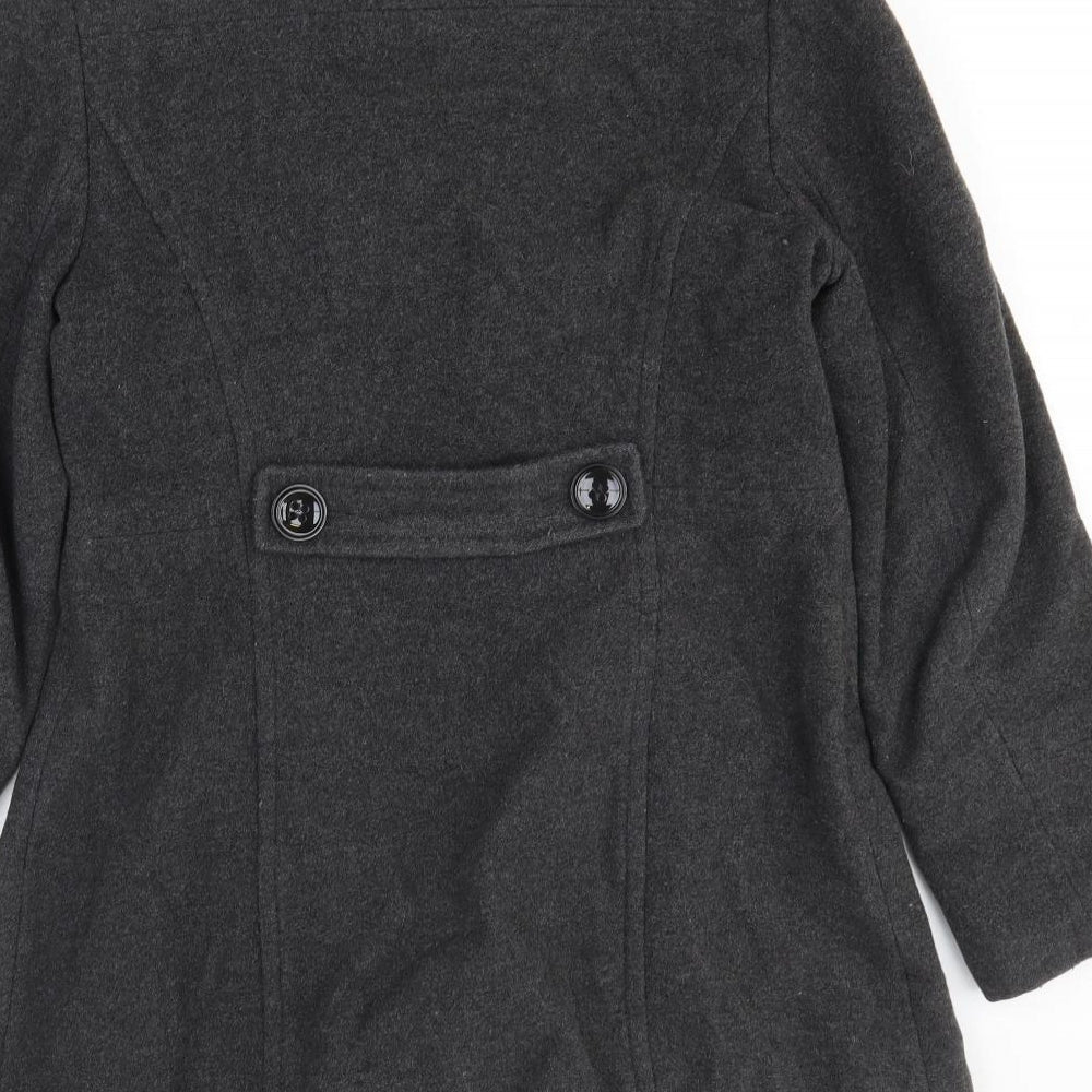 BHS Womens Grey Overcoat Coatigan Size 12
