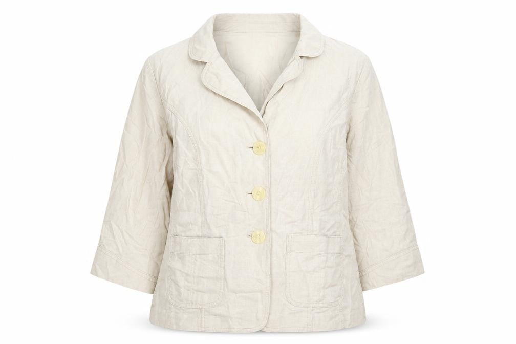 Edinburgh Wool Mill Womens Beige Jacket Size 18 Button