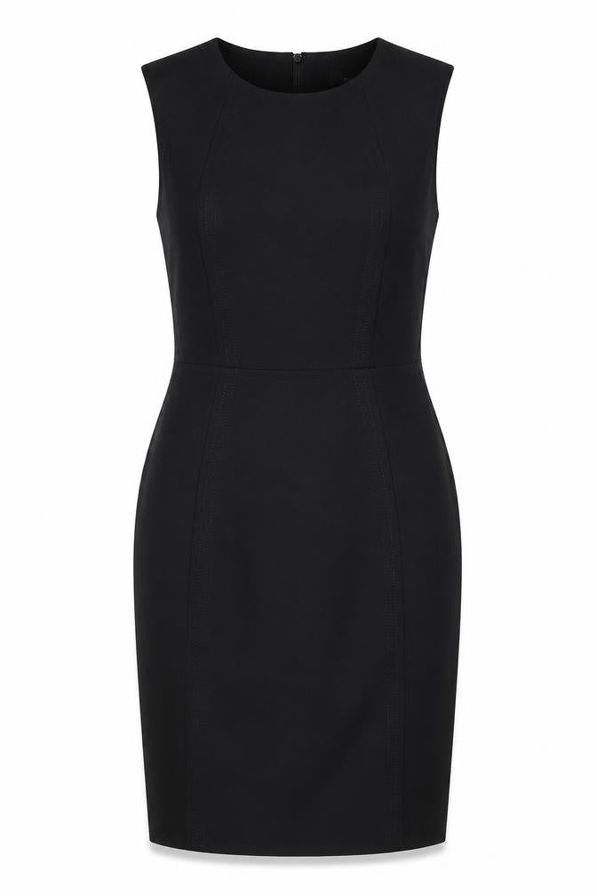New Look Womens Black Polyester A-Line Size 10 Round Neck Zip
