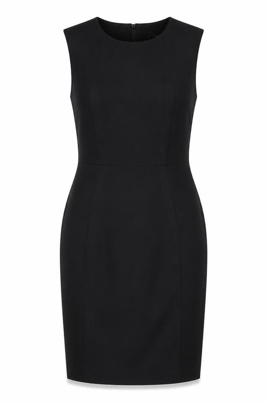 New Look Womens Black Polyester A-Line Size 10 Round Neck Zip