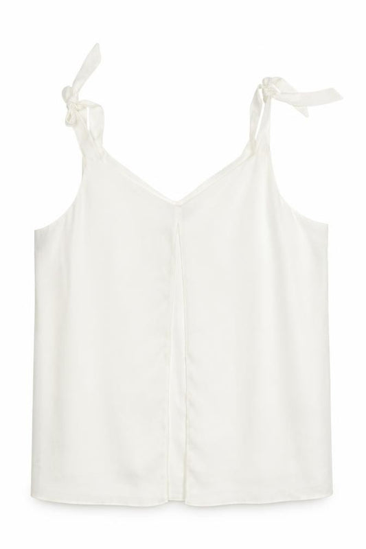 George Womens White Polyester Camisole Blouse Size 12 Scoop Neck