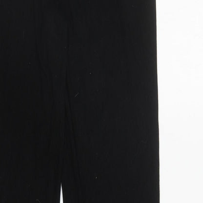 SHEIN Womens Black Viscose Trousers Size XS L29.5 in Regular Drawstring