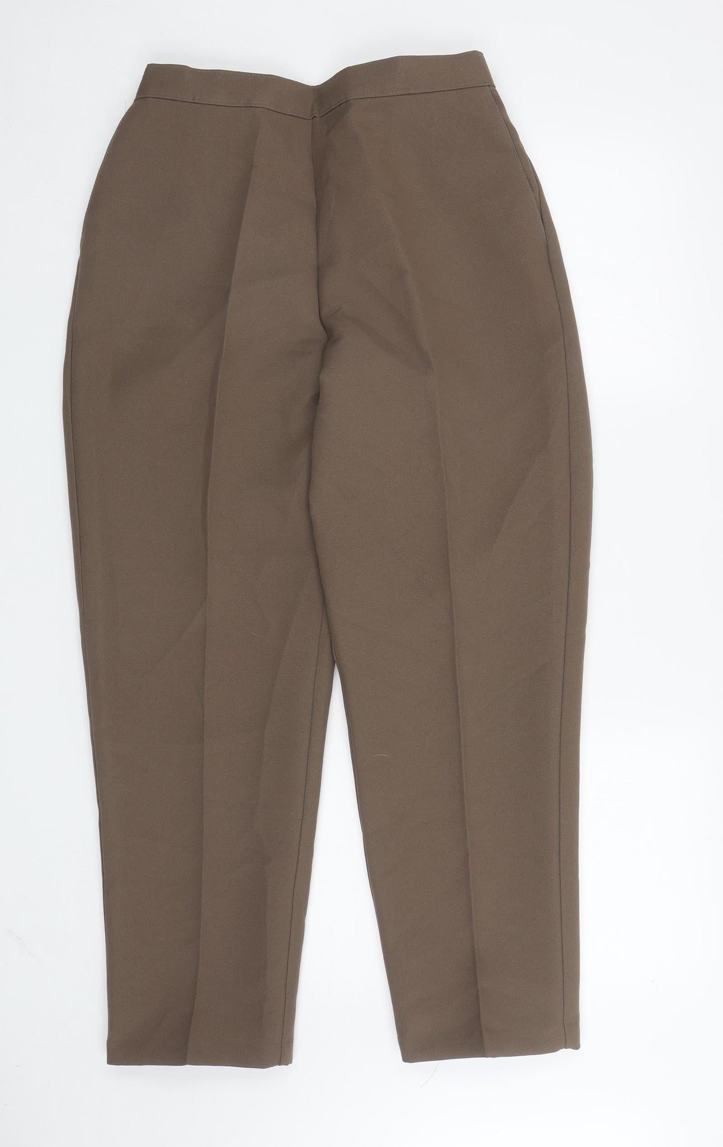 Saira of Manchester Womens Brown Polyester Carrot Trousers Size 16 L27 in Regular