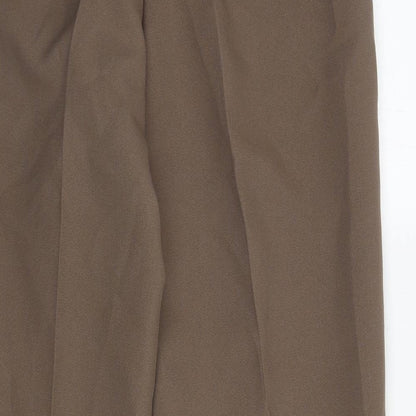 Saira of Manchester Womens Brown Polyester Carrot Trousers Size 16 L27 in Regular