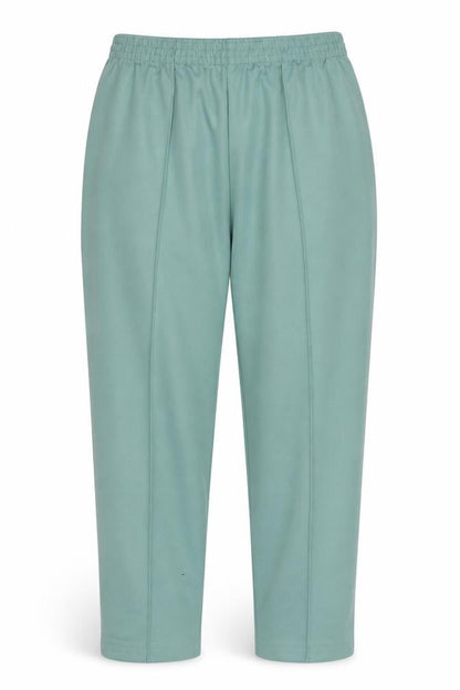 Slimma Womens Green Polyester Carrot Trousers Size 12 L25.5 in Regular