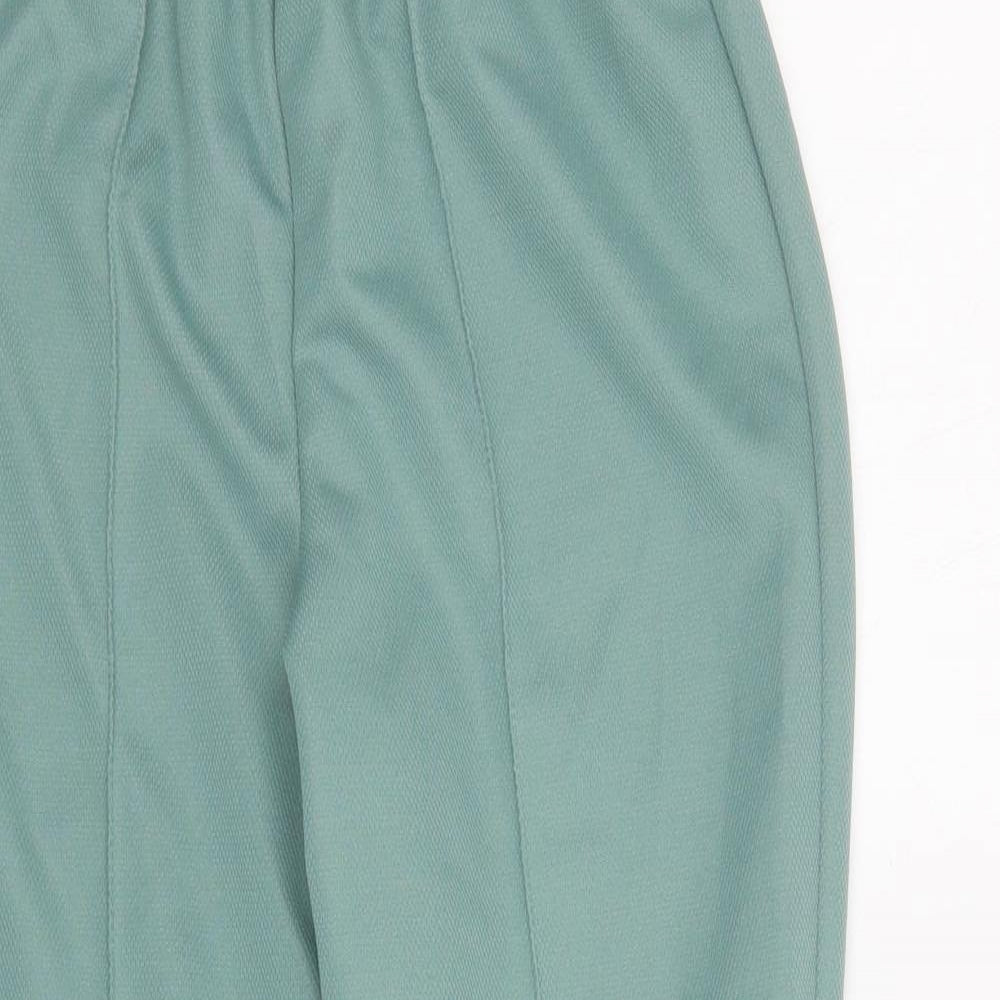Slimma Womens Green Polyester Carrot Trousers Size 12 L25.5 in Regular