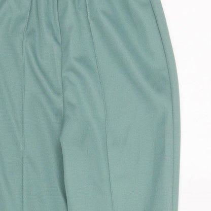 Slimma Womens Green Polyester Carrot Trousers Size 12 L25.5 in Regular