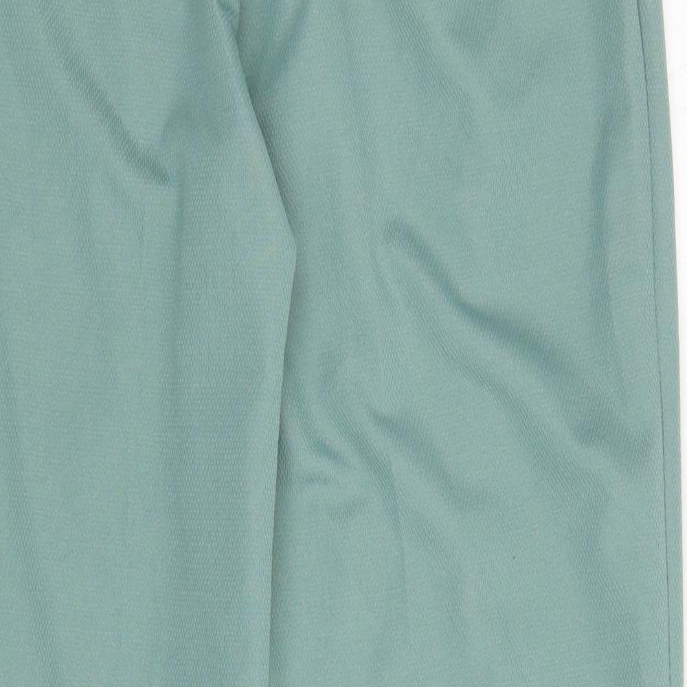 Slimma Womens Green Polyester Carrot Trousers Size 12 L25.5 in Regular