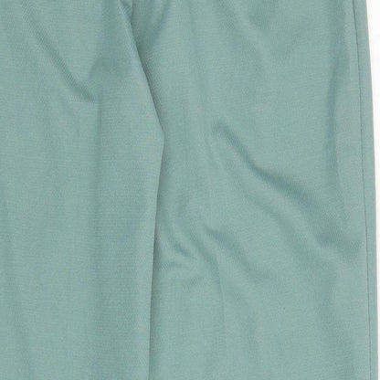 Slimma Womens Green Polyester Carrot Trousers Size 12 L25.5 in Regular