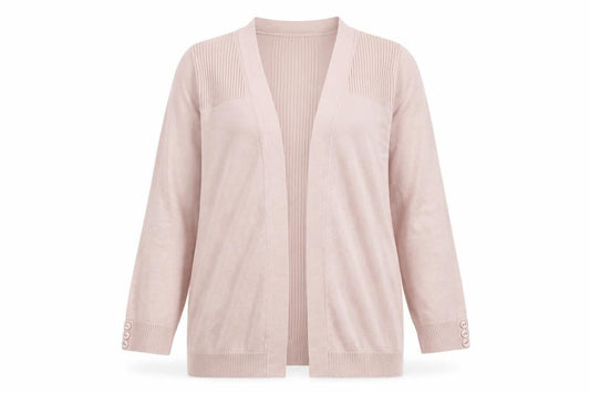 BHS Womens Pink V-Neck Acrylic Cardigan Jumper Size 12