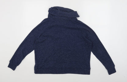 Tu Womens Blue Roll Neck Polyester Pullover Jumper Size 8