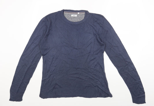 XACT Womens Blue Round Neck Acrylic Pullover Jumper Size M