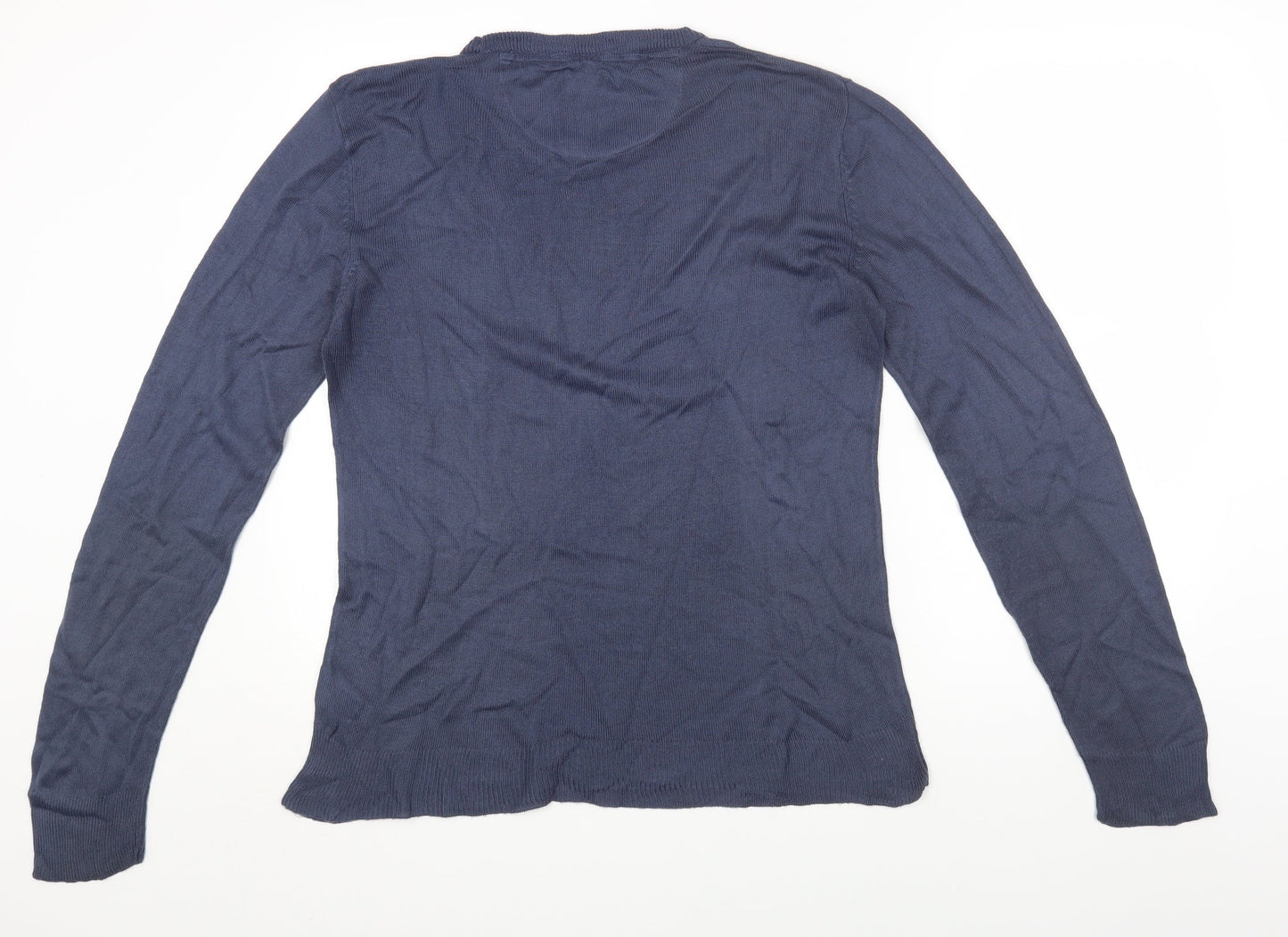 XACT Womens Blue Round Neck Acrylic Pullover Jumper Size M