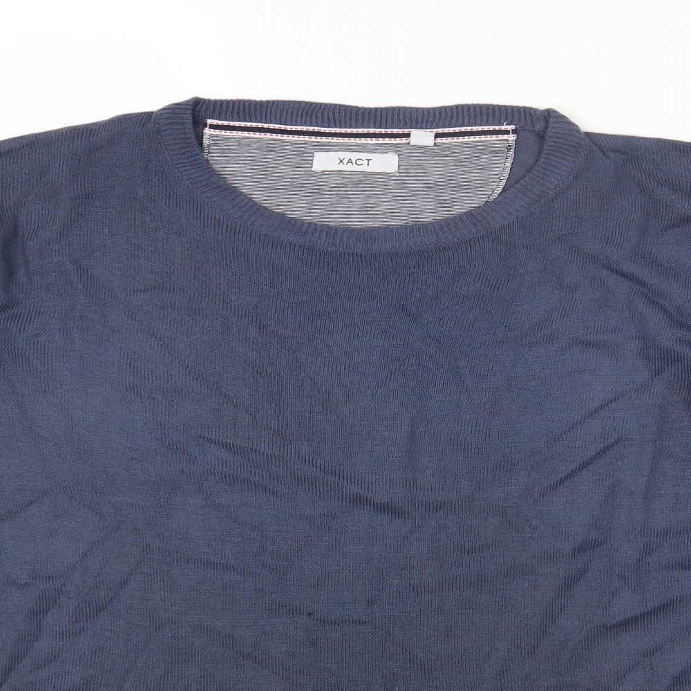 XACT Womens Blue Round Neck Acrylic Pullover Jumper Size M