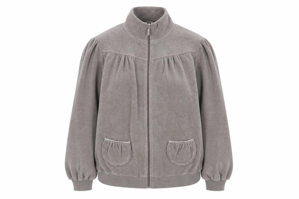 Per Una Womens Grey High Neck Polyester Full Zip Jumper Size XL