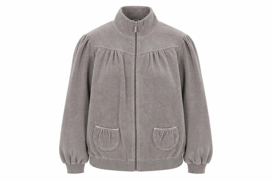 Per Una Womens Grey High Neck Polyester Full Zip Jumper Size XL