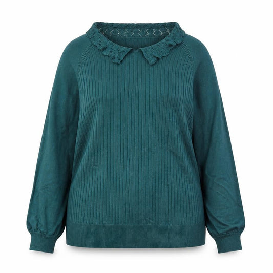 Next Womens Green Collared Viscose Pullover Jumper Size 14