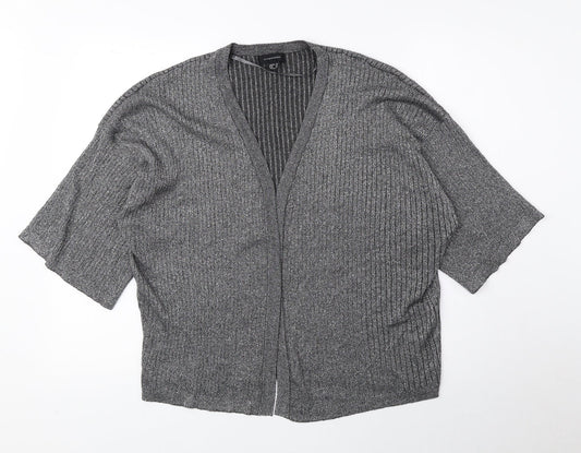Atmosphere Womens Grey V-Neck Viscose Cardigan Jumper Size 16