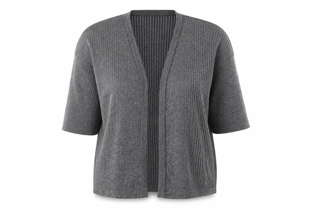 Atmosphere Womens Grey V-Neck Viscose Cardigan Jumper Size 16