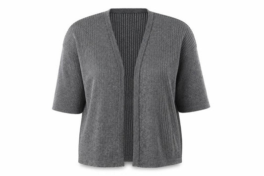 Atmosphere Womens Grey V-Neck Viscose Cardigan Jumper Size 16