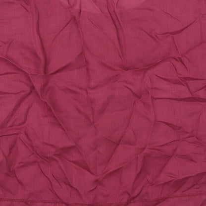 Jackpot Womens Purple Ramie Basic Blouse Size 14 Scoop Neck