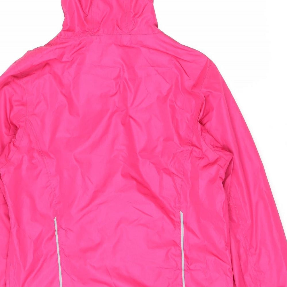 Crane Womens Pink Windbreaker Coat Size 8 Zip