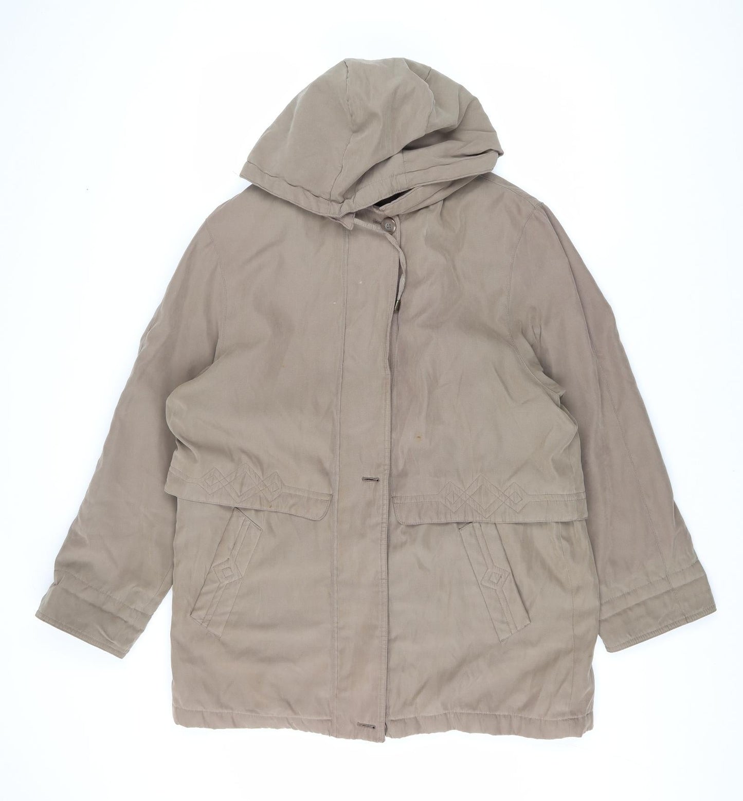 Bonmarché Mens Brown Parka Coat Size M Zip
