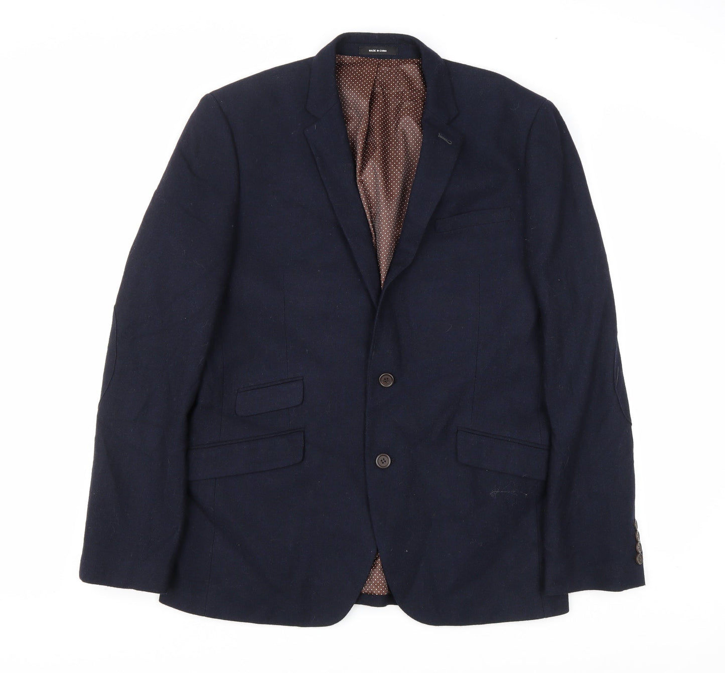 Cedar Wood State Mens Blue Wool Jacket Blazer Size M