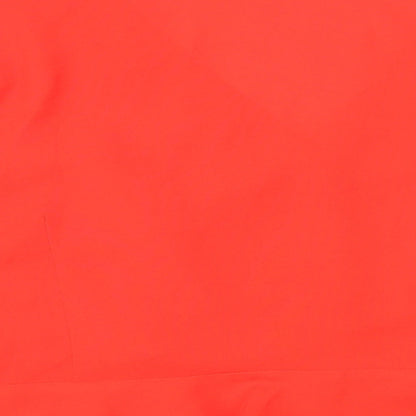 Boohoo Womens Red Polyester Cropped Blouse Size 18 V-Neck