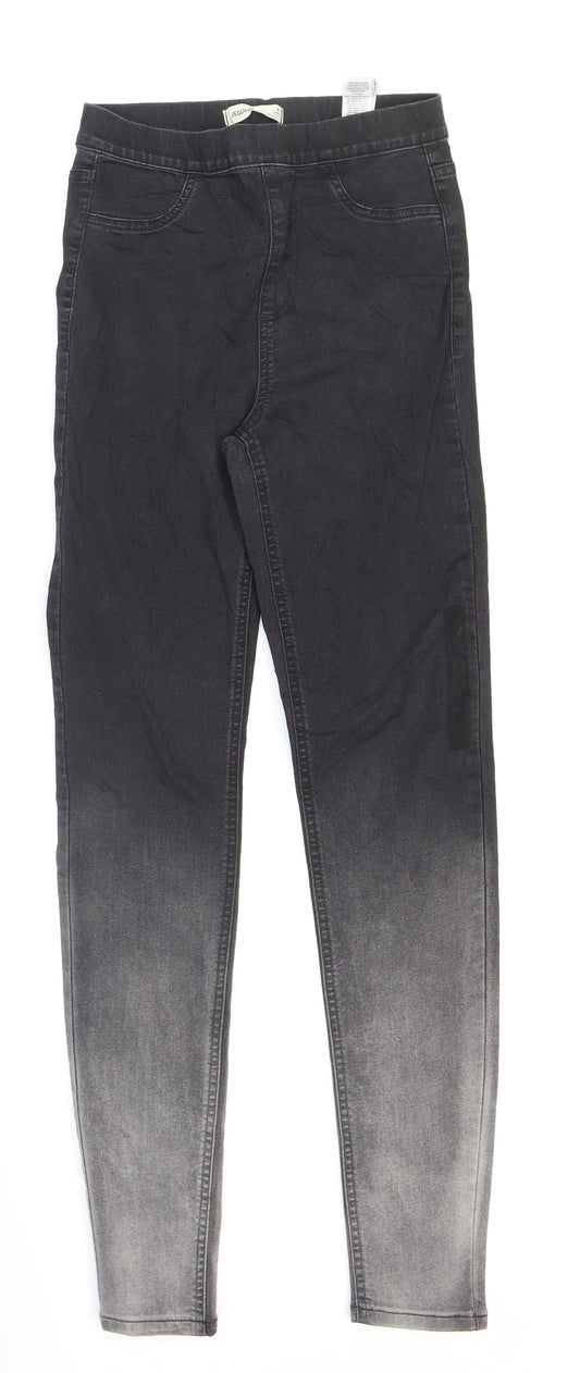 Marks and Spencer Womens Black Cotton Jegging Jeans Size 8 L29 in Regular - Long length