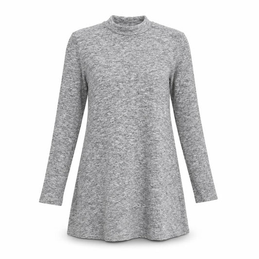Atmosphere Womens Green Houndstooth Polyester A-Line Size 8 Mock Neck Pullover