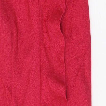 Next Womens Pink Polyester Bodycon Size 8 V-Neck Button - Slit