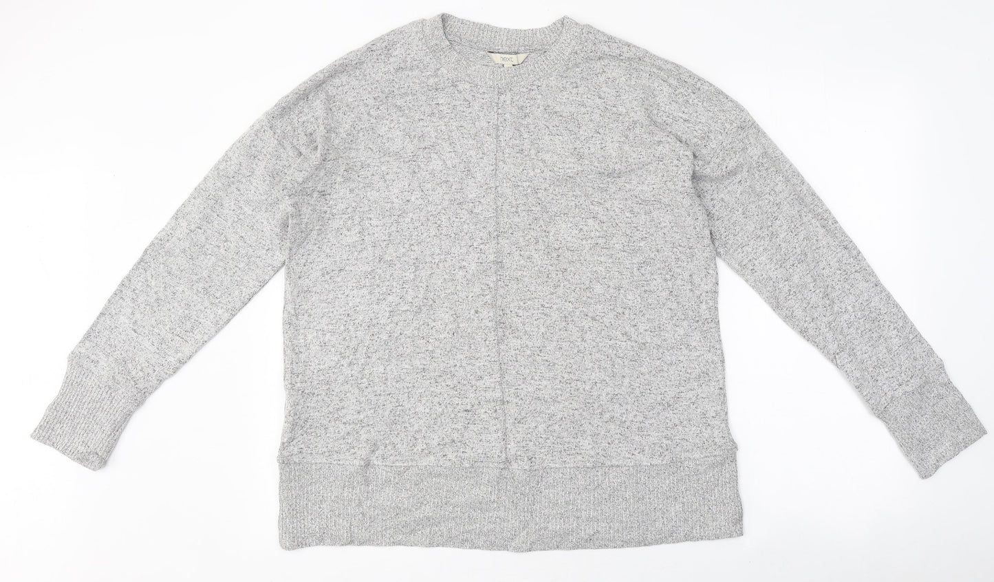 NEXT Womens Grey Scoop Neck Polyester Pullover Jumper Size 16