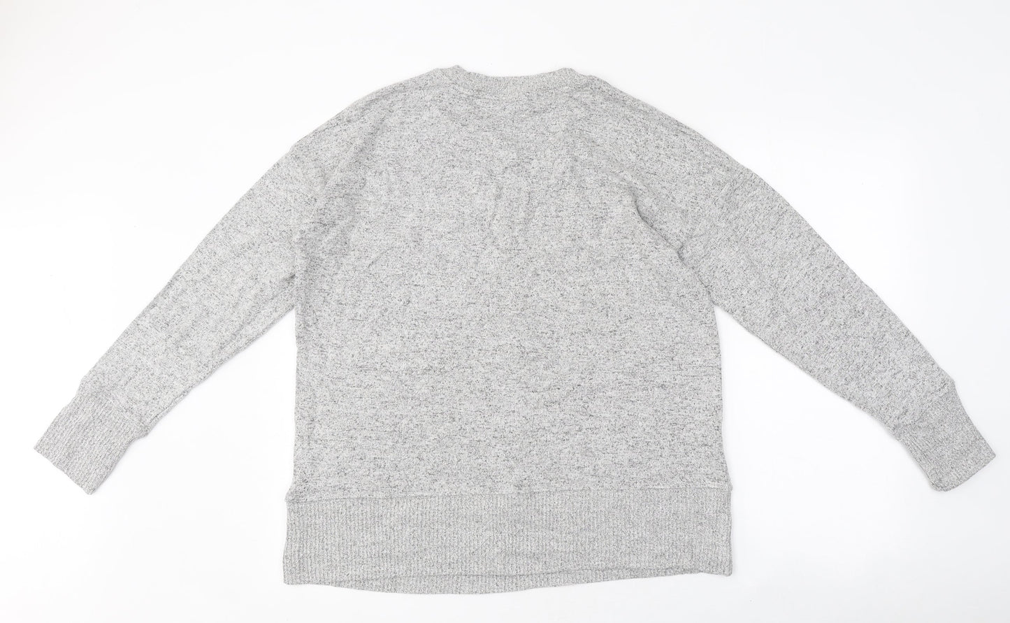 NEXT Womens Grey Scoop Neck Polyester Pullover Jumper Size 16