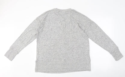 Next Womens Grey Scoop Neck Polyester Pullover Jumper Size 16