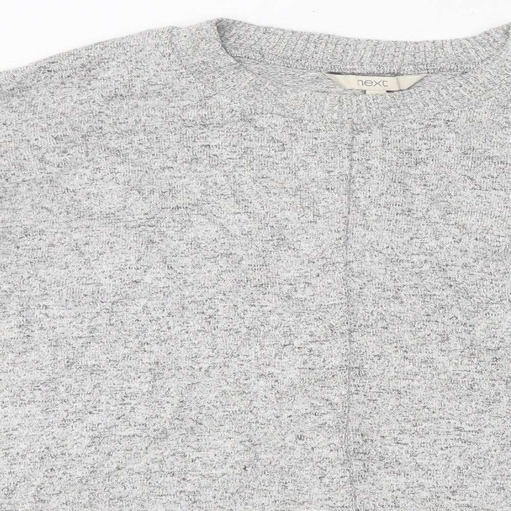 NEXT Womens Grey Scoop Neck Polyester Pullover Jumper Size 16