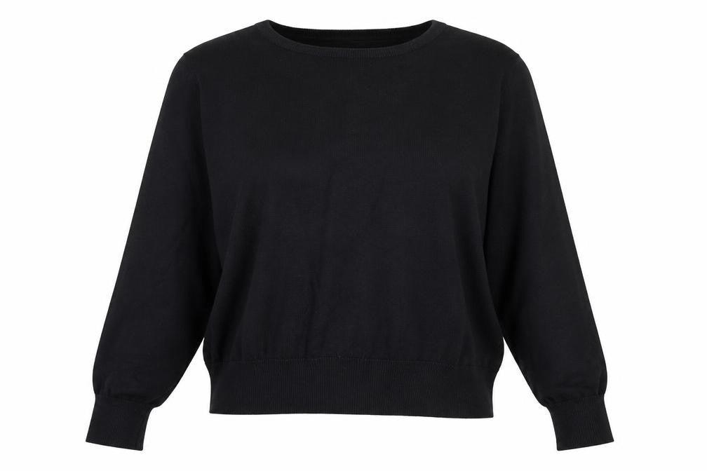 H&M Womens Black Viscose Pullover Sweatshirt Size L Pullover