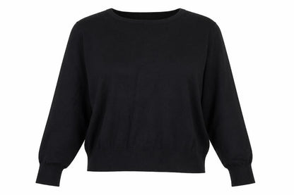 H&M Womens Black Viscose Pullover Sweatshirt Size L Pullover