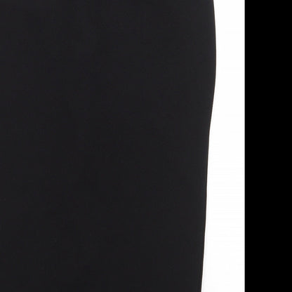 Preloved Select Womens Black Polyester Straight & Pencil Skirt Size 6 Zip - Front Slit - Label