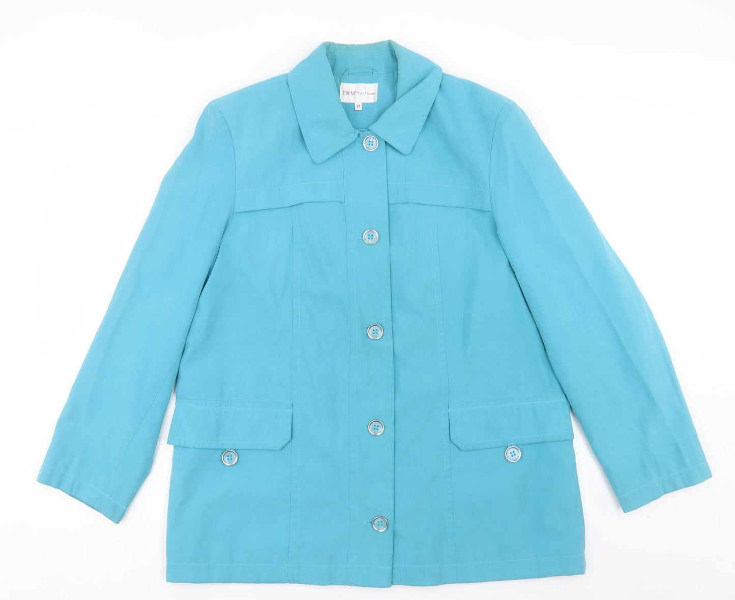 EWM Womens Blue Jacket Size 18 Button