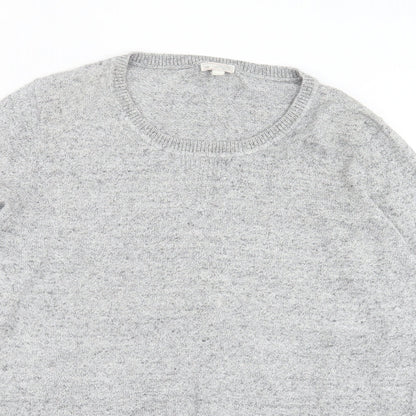 Gap Mens Grey Crew Neck Cotton Pullover Jumper Size XL