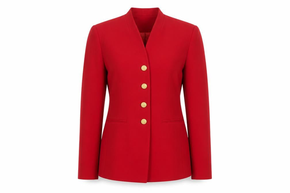 Kaleidoscope Womens Red Jacket Blazer Size 10 Button