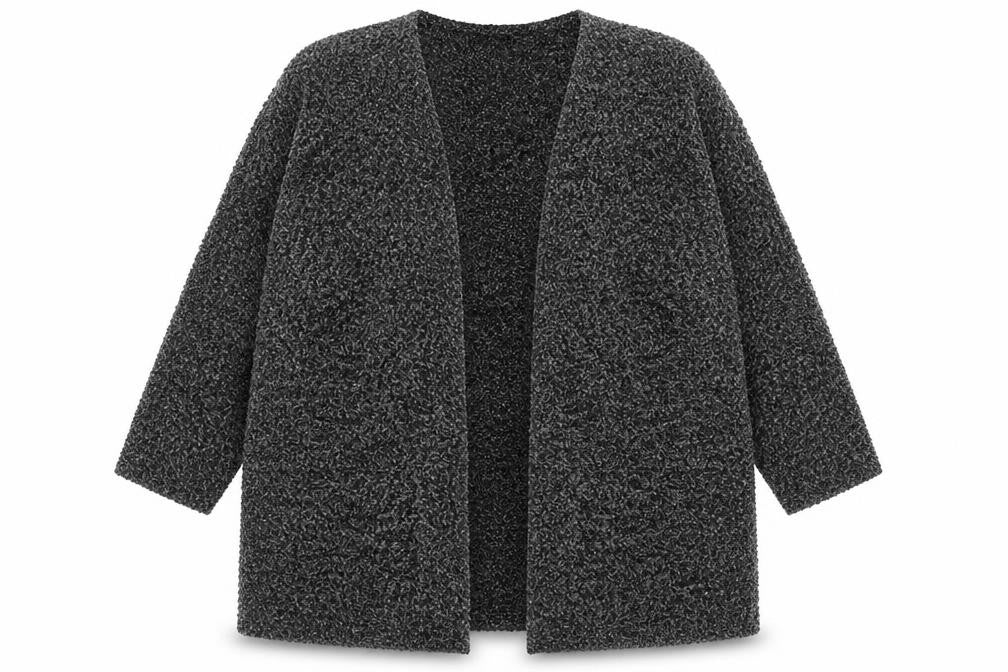 H&M Womens Grey V-Neck Acrylic Cardigan Jumper Size S