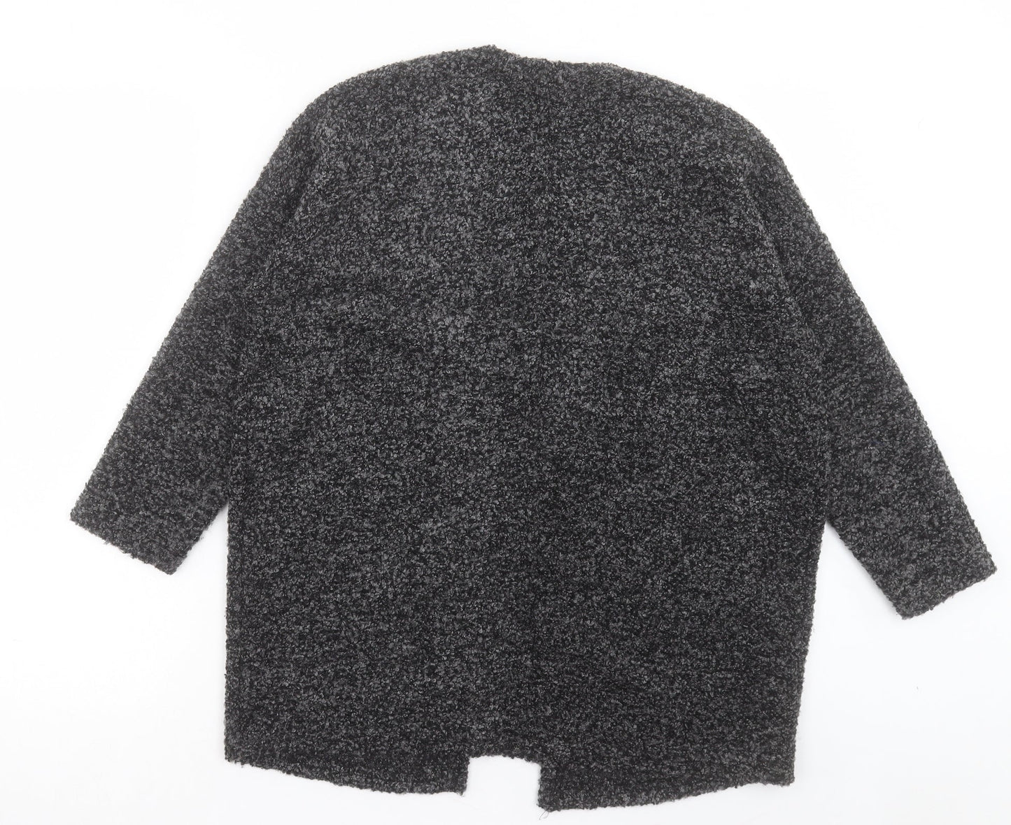 H&M Womens Grey V-Neck Acrylic Cardigan Jumper Size S