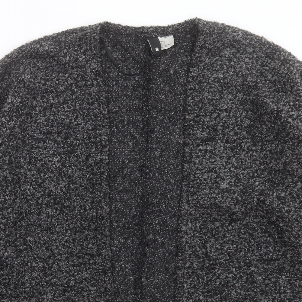 H&M Womens Grey V-Neck Acrylic Cardigan Jumper Size S