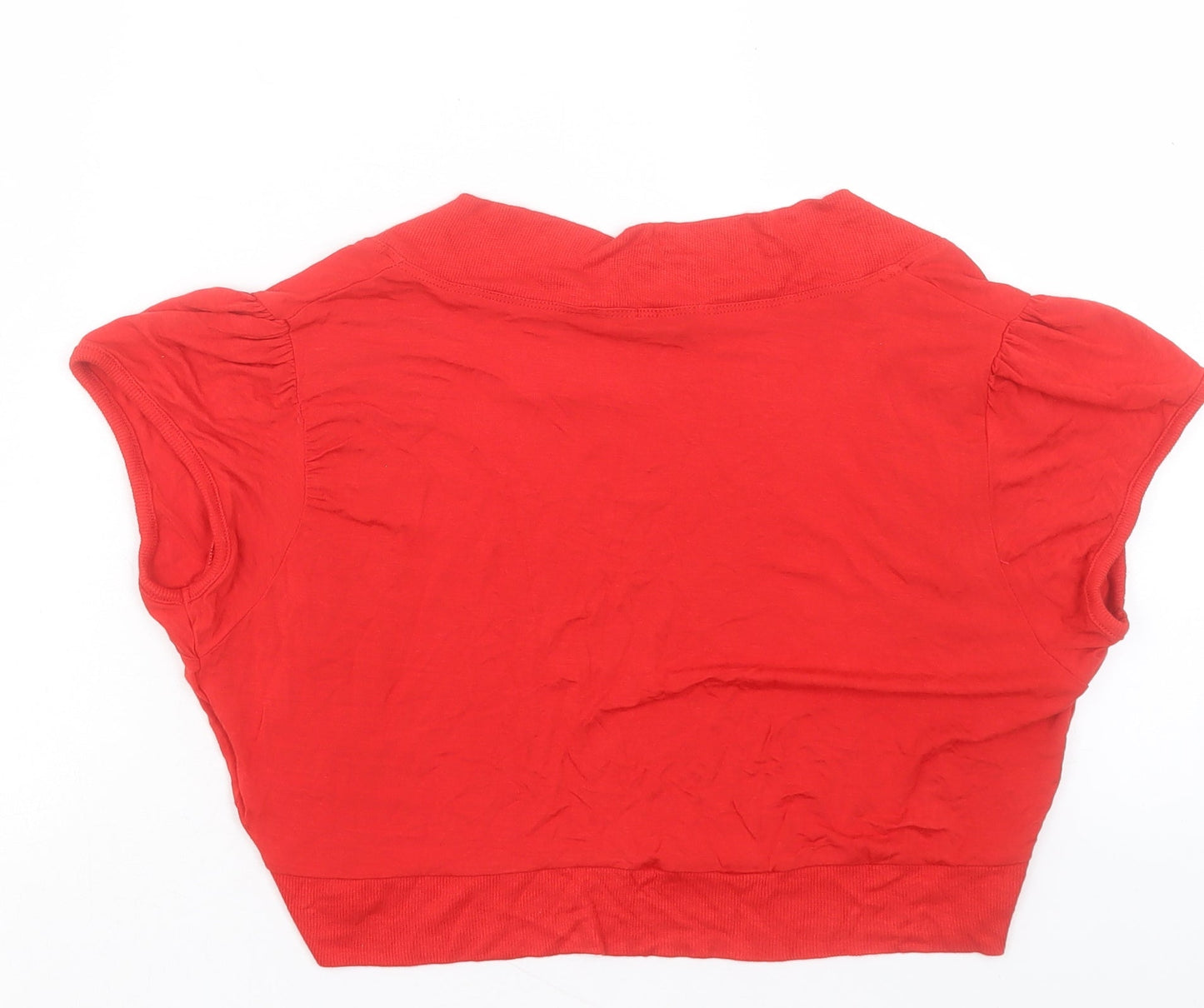 New Look Womens Red V-Neck Viscose Cardigan Jumper Size 18