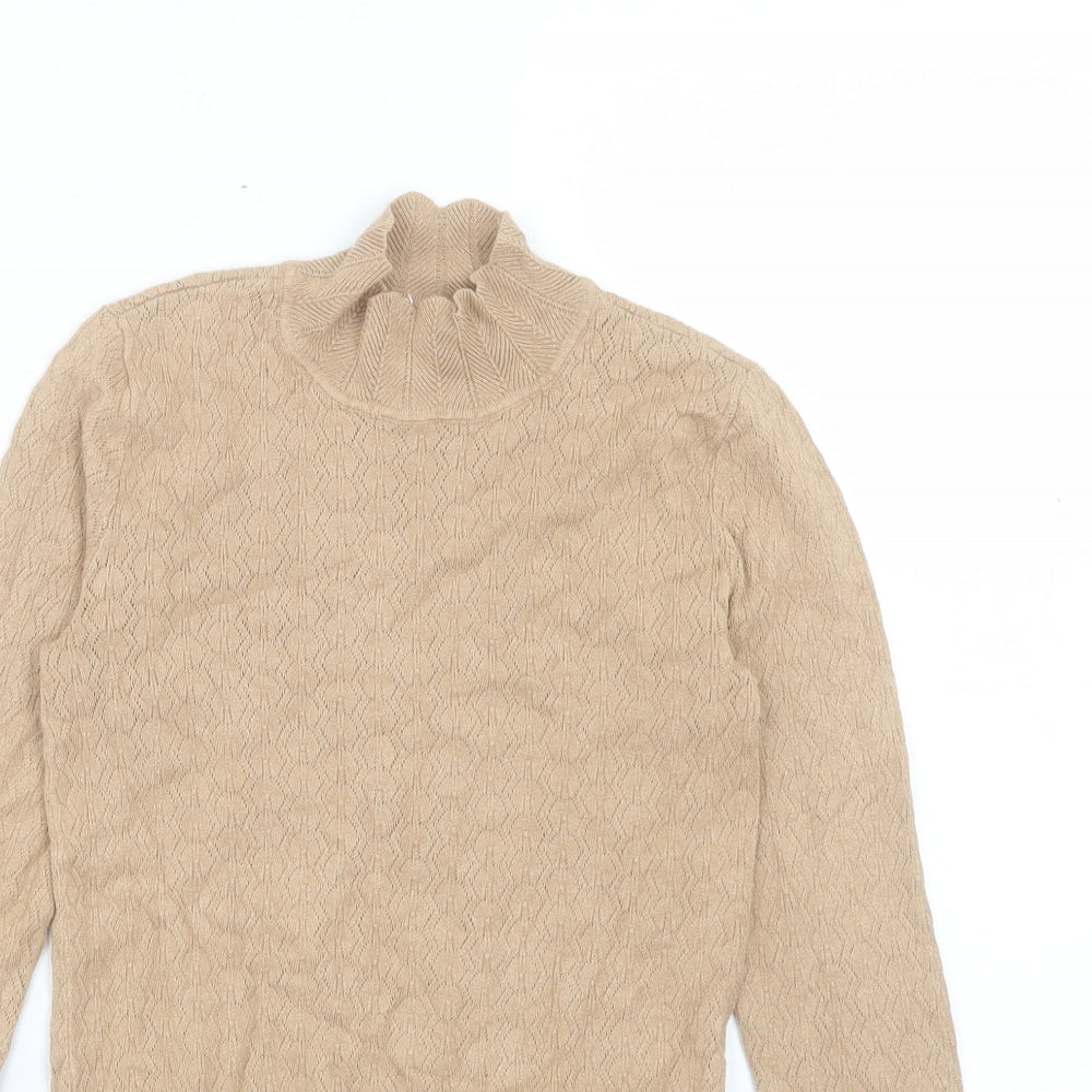 Miss Selfridge Womens High Neck Viscose Pullover Jumper Size 6