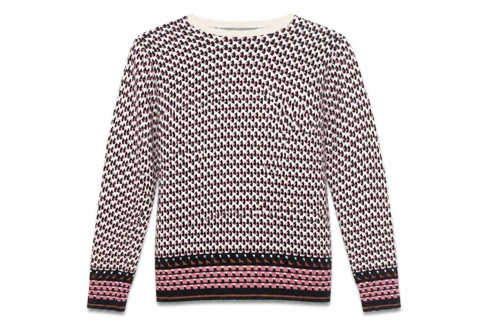 Principles Womens Multicoloured Geometric Viscose Basic T-Shirt Size 10 Crew Neck
