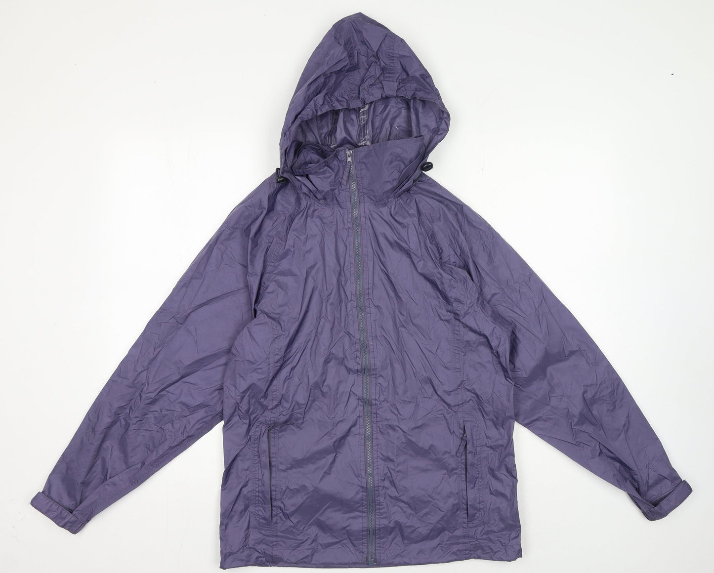 Preworn Womens Purple Rain Coat Coat Size S Zip