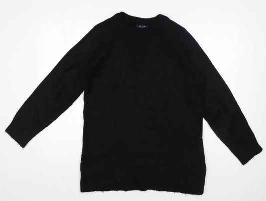 New Look Womens Black Crew Neck Acrylic Pullover Jumper Size S